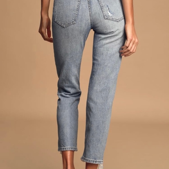 PISTOLA Charlie High Rise Straight in Blue Skies - Picture 2 of 14